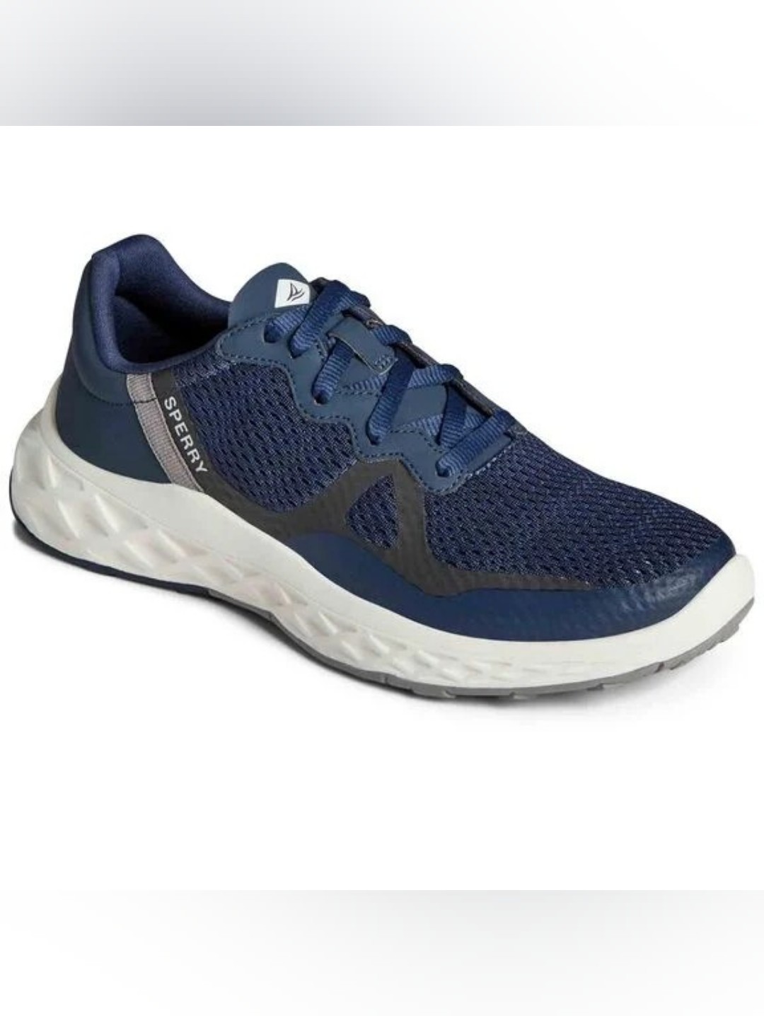 New In Box Sperry Women's Seacycled Headsail Boat Shoes Sneakers Navy 6